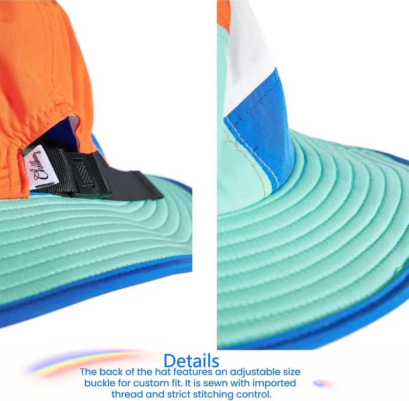 YWYLL Color-Blocked Fisherman Style Sun Hat for Outdoor Camping, Surfing & Vacations - Wide Brim, UV Protective, Anti-Slip - Image 4